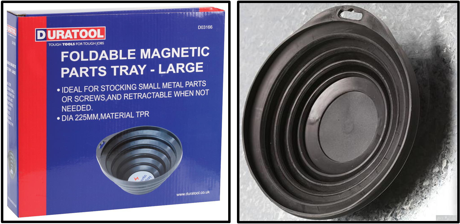 קערה מגנטית לאחסון ברגים ואומים DURATOOL D03166